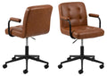 Sedia poltrona da scrivania ufficio Cosmo simile a Vitra ES ES104 ecopelle pu pelle vintage marrone 