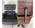 vitra lounge chair & ottoman Charles & e Ray Eames pelle nere legno noce 