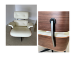 vitra lounge chair & ottoman Charles & e Ray Eames bianco avorio 
