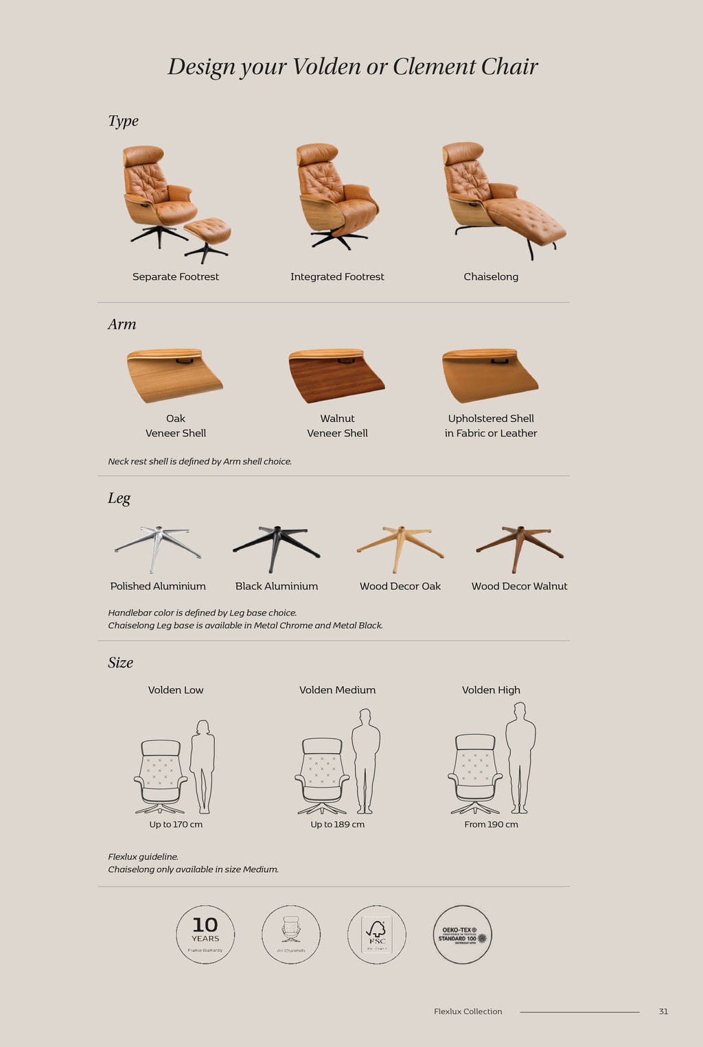 Poltrona Relax Clement con poggiapiedi integrato