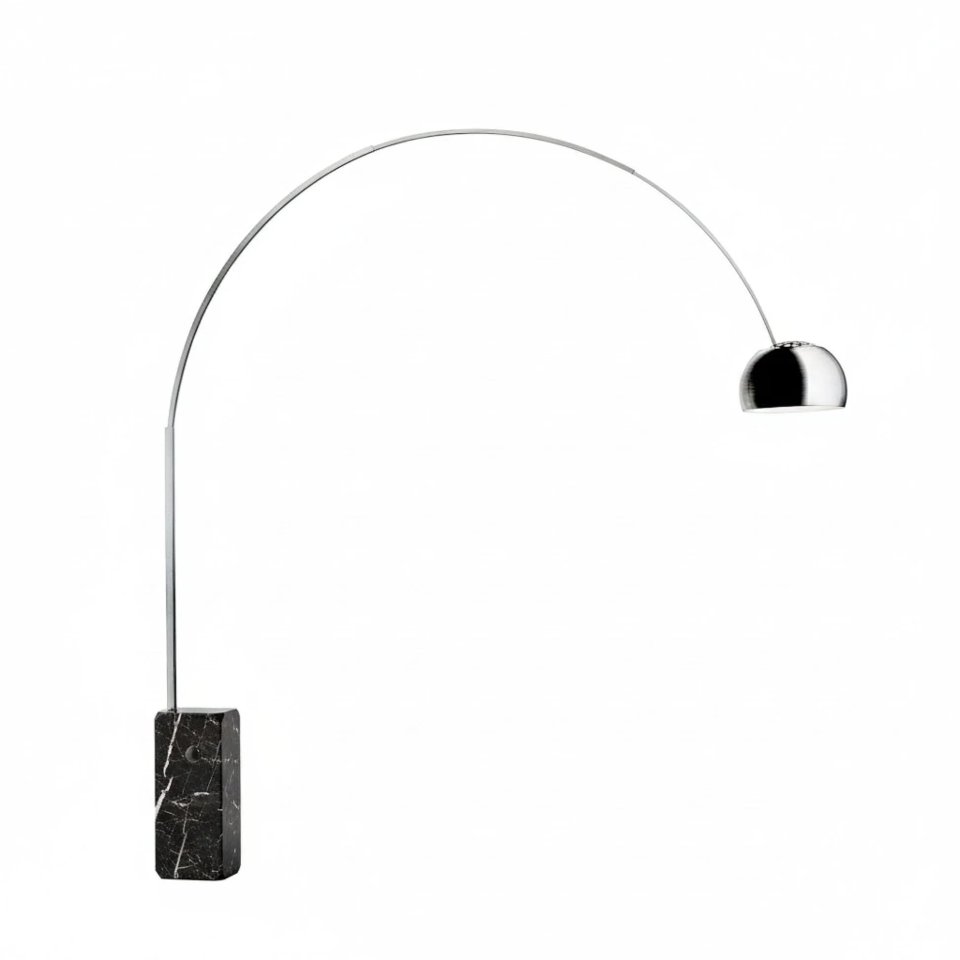 lampada ad arco tipo flos marmo nero