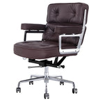reinterpretazione poltrona presidenziale vitra lobby chair ES104 ES 104 in vera pelle nera marrone testa di moro