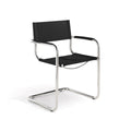 Mart Stam Chair sedia in pelle e acciaio made in Italy S33