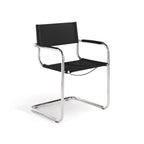 Mart Stam Chair sedia in pelle e acciaio made in Italy S33