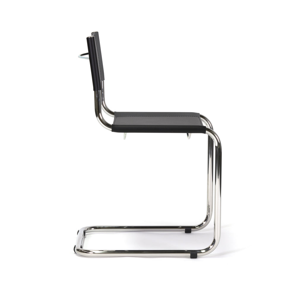 Mart Stam Chair sedia in pelle e acciaio made in Italy S33
