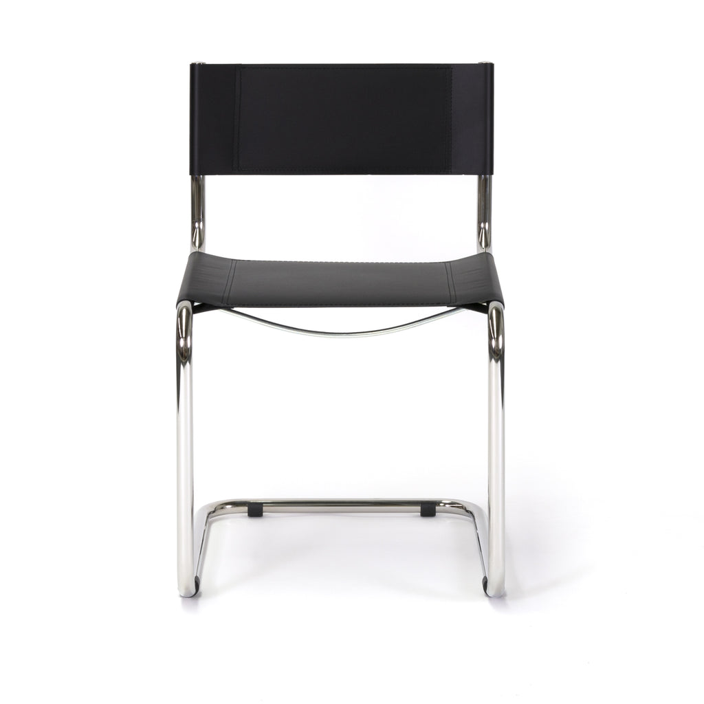 Mart Stam Chair sedia in pelle e acciaio made in Italy S33