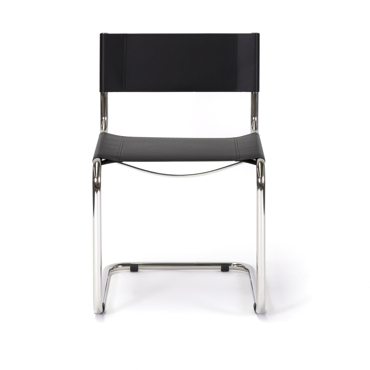 Mart Stam Chair sedia in pelle e acciaio made in Italy S33
