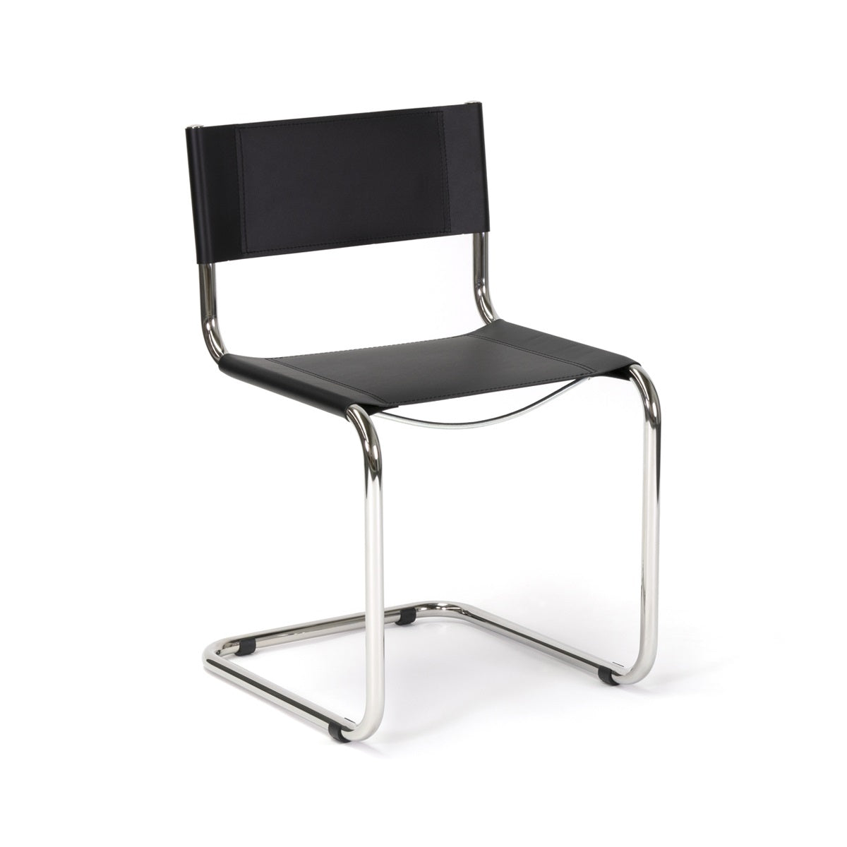 Mart Stam Chair sedia in pelle e acciaio made in Italy S33