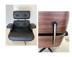 vitra lounge chair & ottoman Charles & e Ray Eames pelle nere legno noce 
