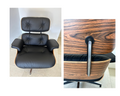 vitra lounge chair & ottoman Charles & e Ray Eames pelle nera legno palissandro 
