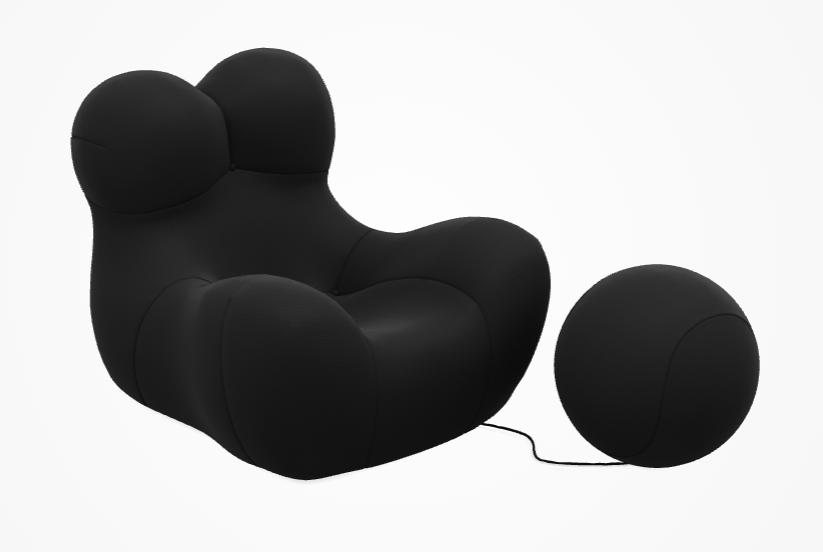 Poltrona Bob con pouf