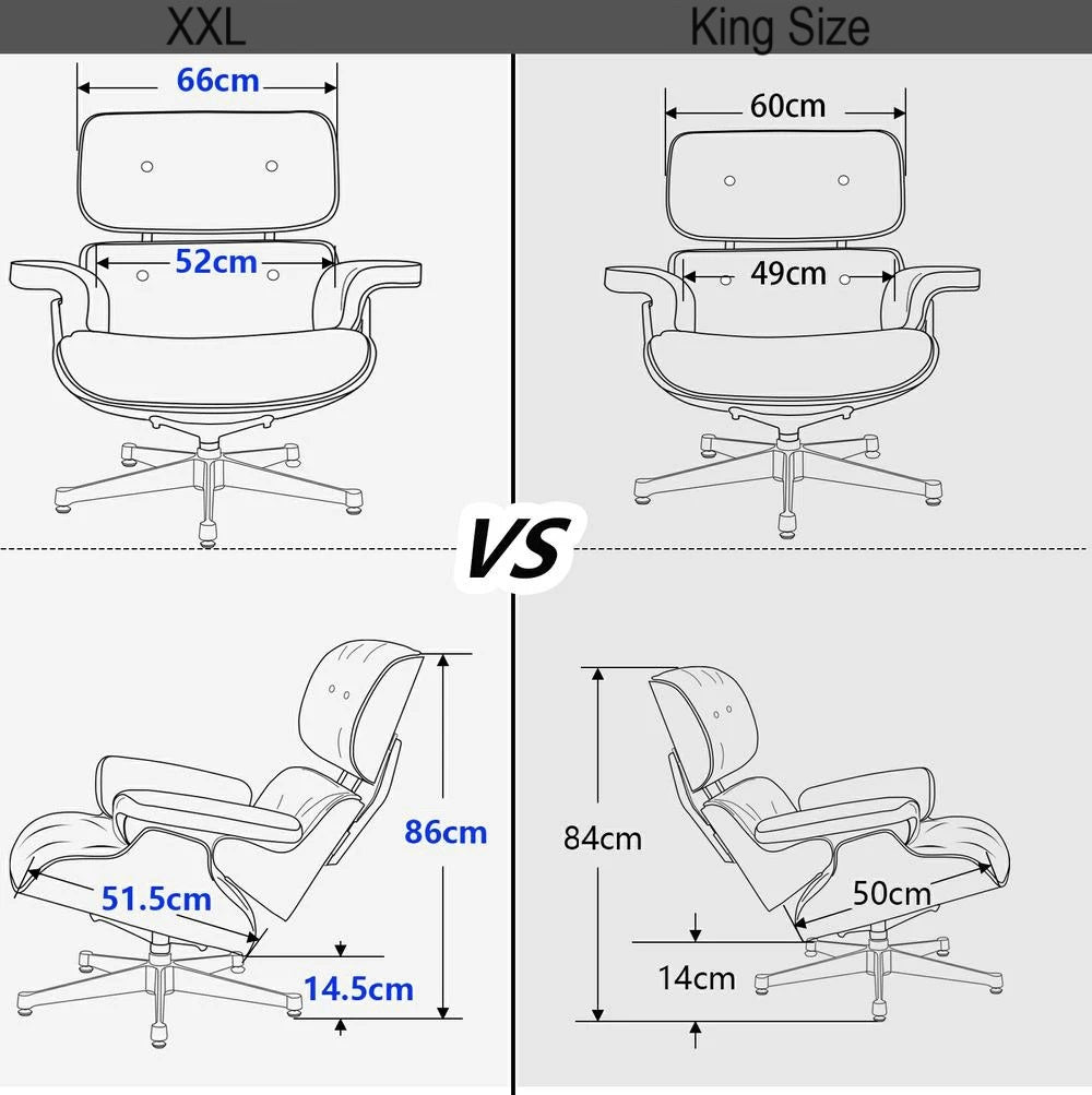 Lounge Chair + Ottoman XXL
