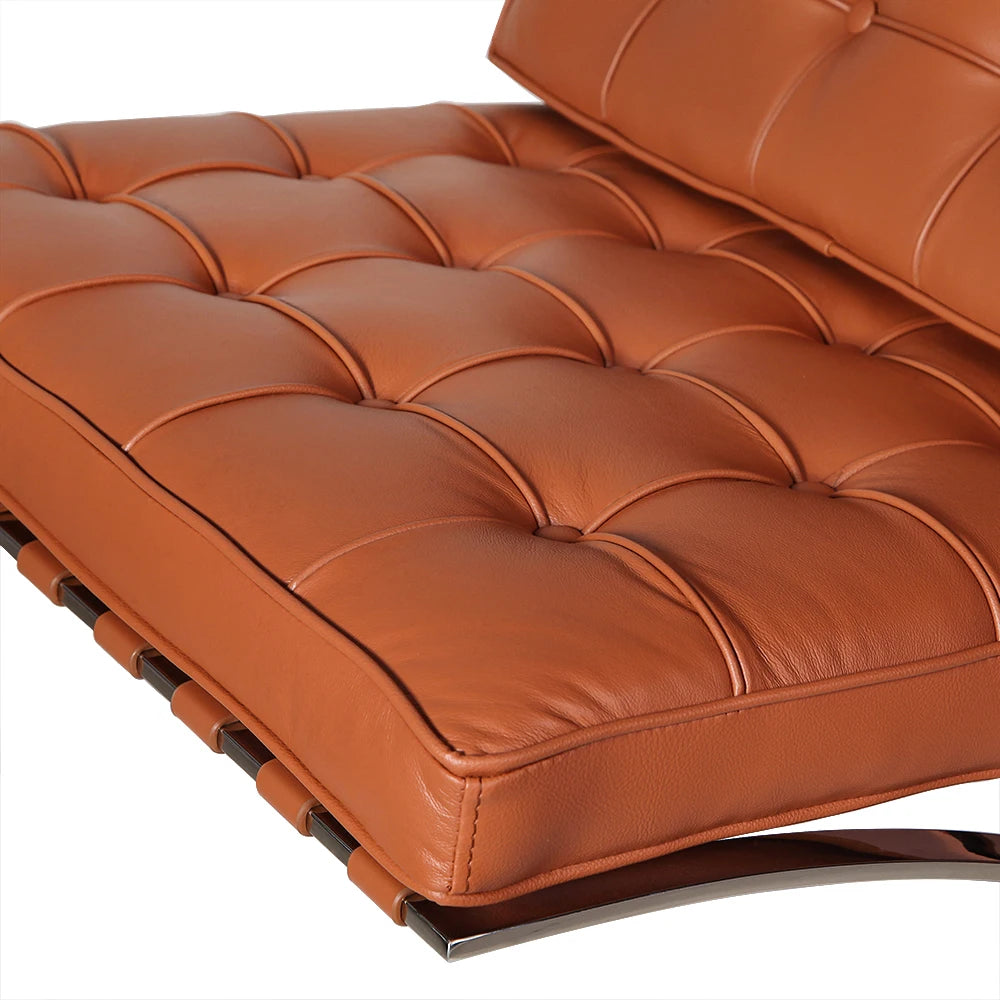 poltrona divanetto reinterpretazione knoll barcelona