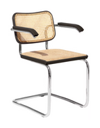 Sedia Cesca con braccioli tipo B 32 B32 disegnata da Marcel Breuer per Knoll thonet gavina