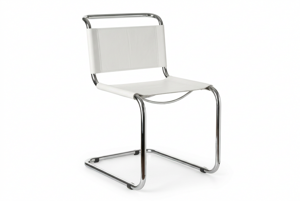 Sedia New Marte – cuoio bianco