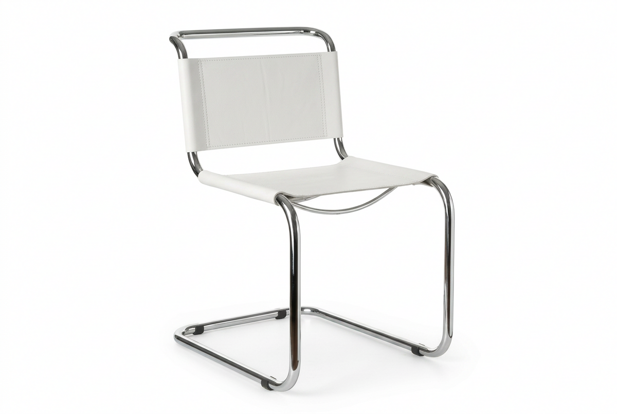 Sedia New Marte – cuoio bianco