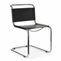 Sedia New Marte – cuoio nero