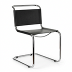 Sedia New Marte – cuoio nero