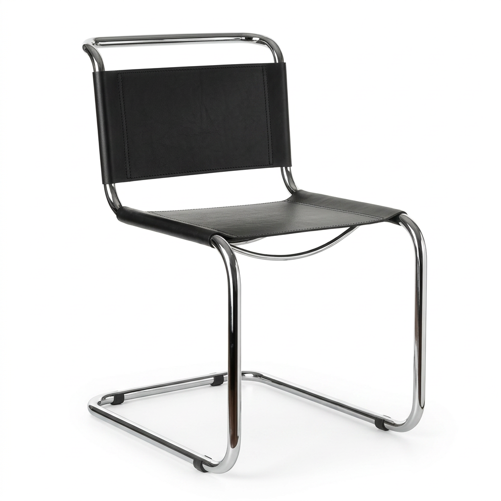 Sedia New Marte – cuoio nero