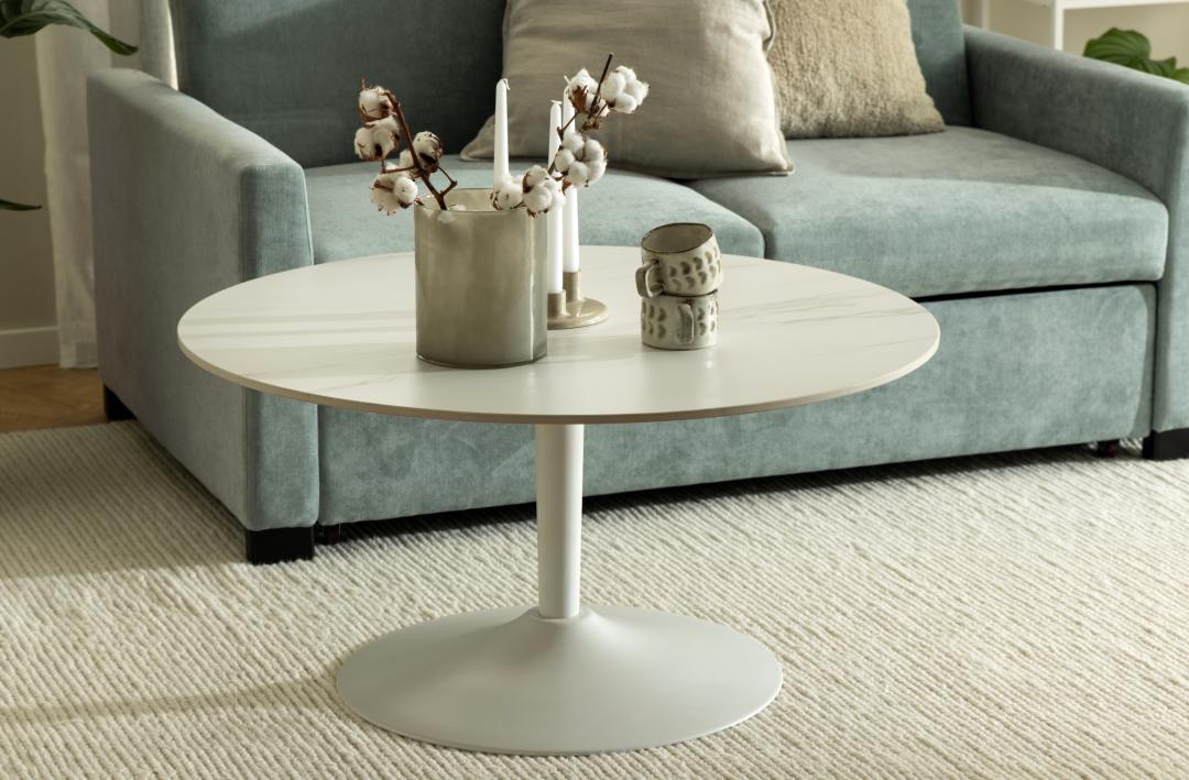 tavolino tipo tulip Eero Saarinen in ceramica