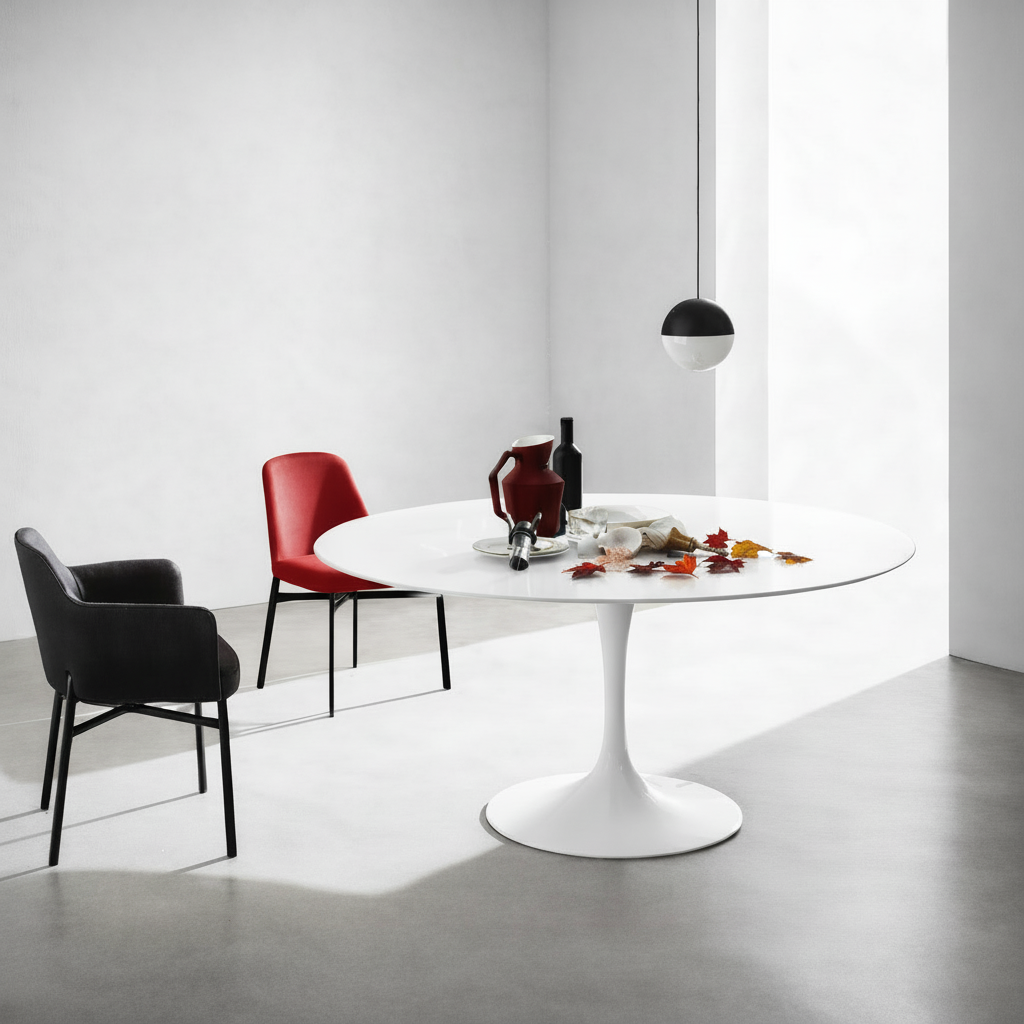 Tavolo Tulipano Tondo Laminato ALLUNGABILE